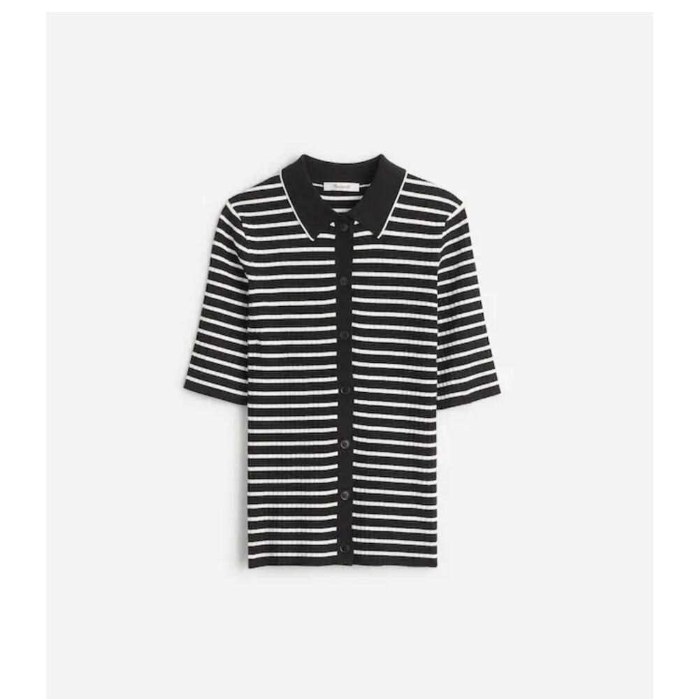 Madewell Signature Knit Sweater Polo Tee